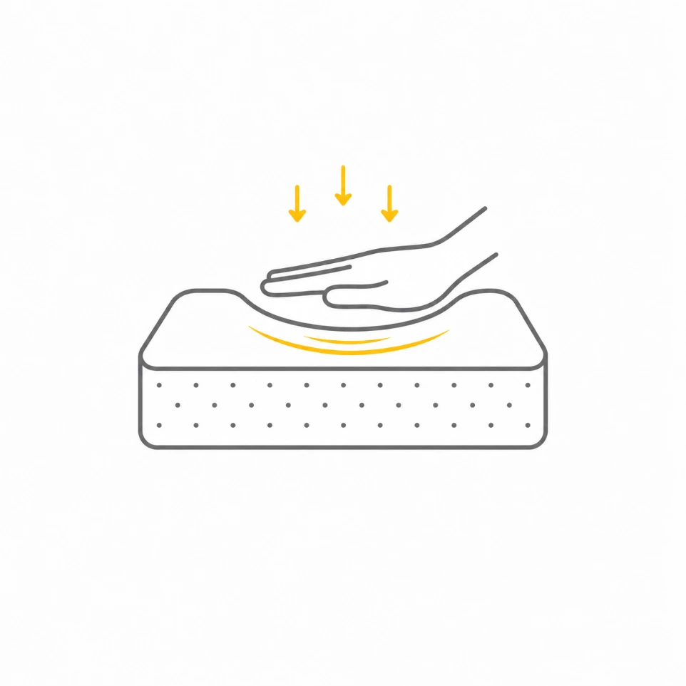 Adaptive memory foam mattress contours to the body for personalized comfort and support.